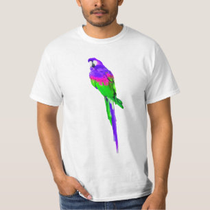 PixDezines Watercolor Macaw/Lila T-Shirt