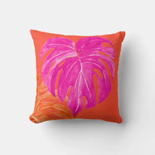 PixDezines Watercolor Monstera Blätter Kissen