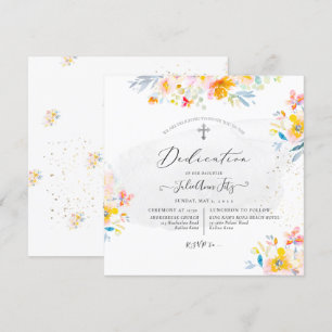 PixDezines Watercolor Sommerrosen Widmung Einladung