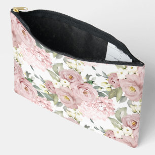 PixDezines Watercolor Staubrose Creme Rosen Zubehörtasche