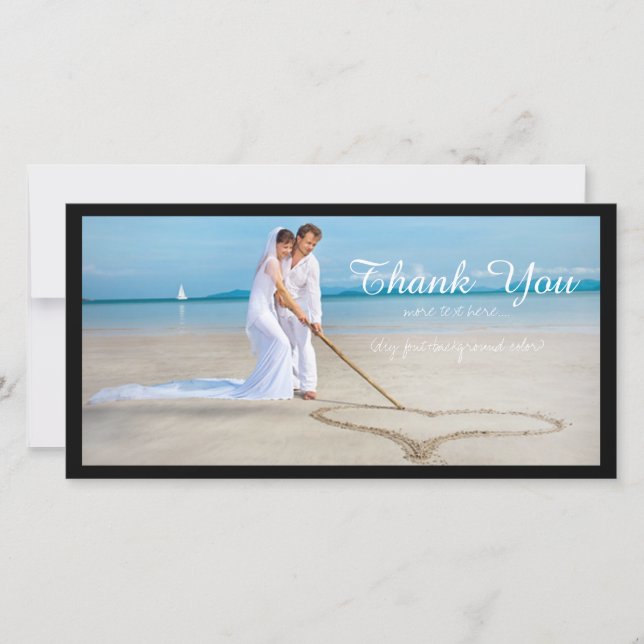 PixDezines wedding Foto vielen Dank Dankeskarte (Vorderseite)