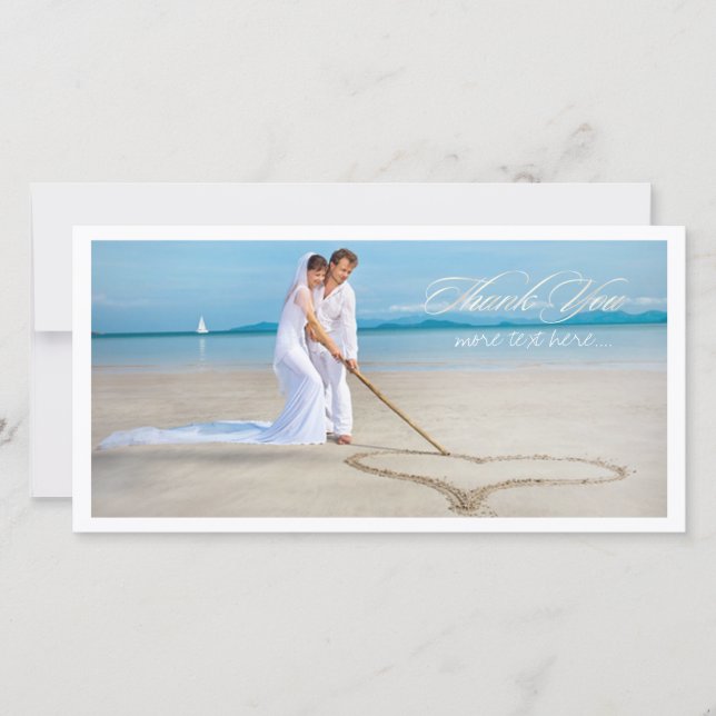 PixDezines wedding Foto vielen Dank Dankeskarte (Vorderseite)