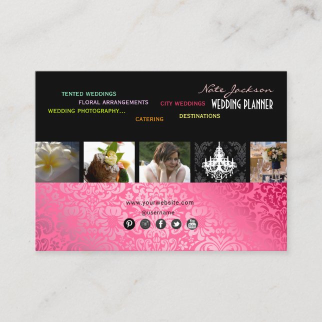 PixDezines WEDPLANNER/DIY FARBE+SCHRIFTART Visitenkarte (Vorderseite)
