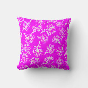 PixDezines weiß+rosa Koralle/Diy-Hintergrund Kissen