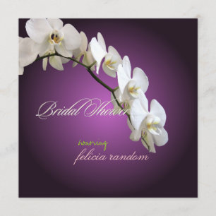 PixDezines WEISSE ORCHIDEEN BRIDAL SHOWER/DIY FARB Einladung