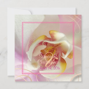 PixDezines Weißer Orchid  Pink und weiß Einladung