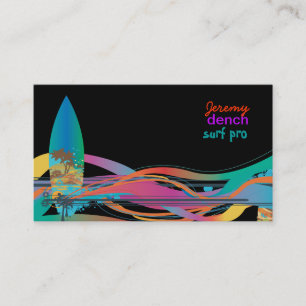 PixDezines Wellen-Wappen-Hawaii ♥♥♥♥♥ Visitenkarte