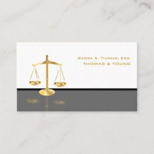 PixDezines WHITE+GRAY ATTORNEYS/DIY FARBEN Visitenkarte