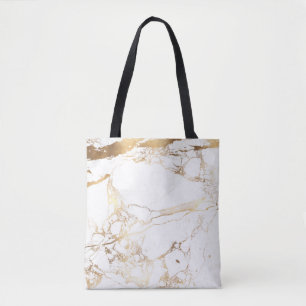 PixDezines WHITE MARBLE+IMITATS GOLD VEINS Tasche