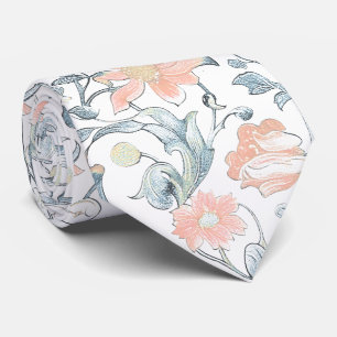 PixDezines William Morris Dusty Blue n Blush Pink Krawatte