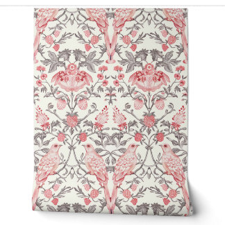 PixDezines William Morris Pink Strawberry Dieb Tapete