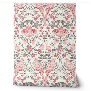 PixDezines William Morris Pink Strawberry Thief Tapete