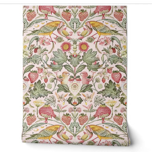 PixDezines William Morris Pink Strawberry Thief Tapete