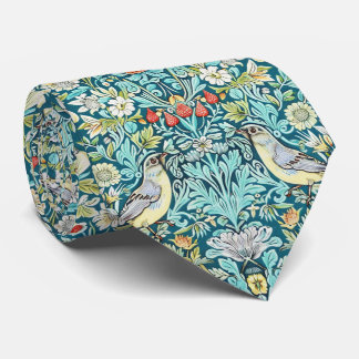 PixDezines William Morris Strawberry Thief Turquoi Krawatte