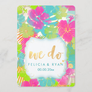 PixDezines wir machen Hibiskus/Luau/Imitat Perchit Einladung