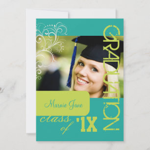 PixDezines Wirbel, 2012 Graduation, DIY Color Einladung