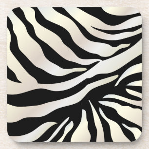 PixDezines Zebradruck/DIY-Farben Getränkeuntersetzer