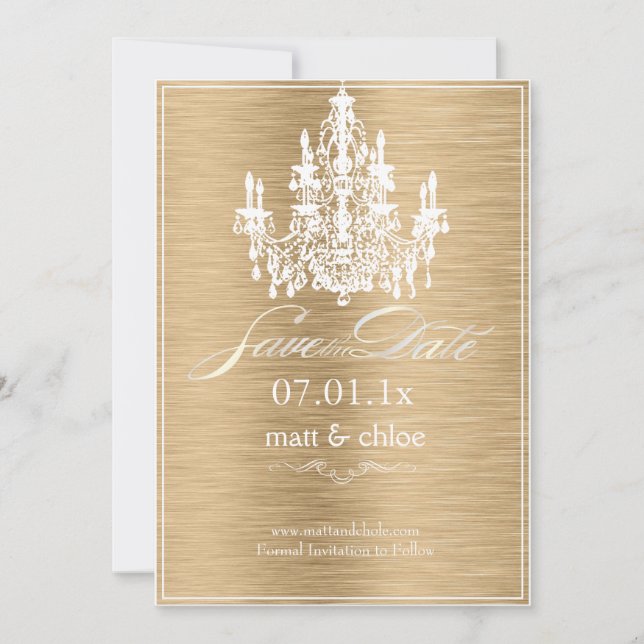 PixDezinesdiy color/chandelier/rett date Save The Date (Vorderseite)