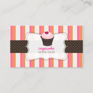 PixDezinesdiy Hintergrund/cupcake+Streifen Visitenkarte