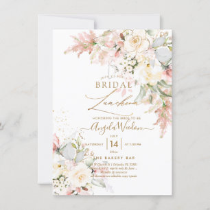 PixDezinesH2 Blush Alabaster Rose Bridal Luncheon Einladung