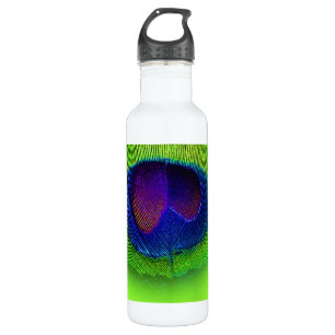 PixDezinesHintergrundfarbe/Pfauenauge Edelstahlflasche