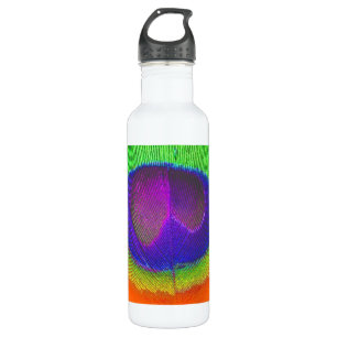 PixDezinesHintergrundfarbe/Pfauenauge Trinkflasche