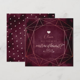 PixDezinesIridescent Blush Pink+Garnett, Matron Einladung