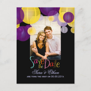 PixDezinesLterns Save the Date Ankündigungspostkarte