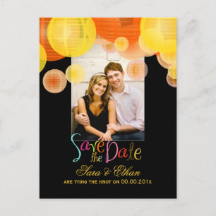 PixDezinesLterns Save the Date Ankündigungspostkarte