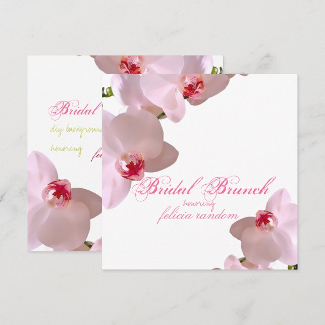 PixDezinesOrchids/Phalaenopsis/DIY-Hintergrund Einladung (Vorne/Hinten)