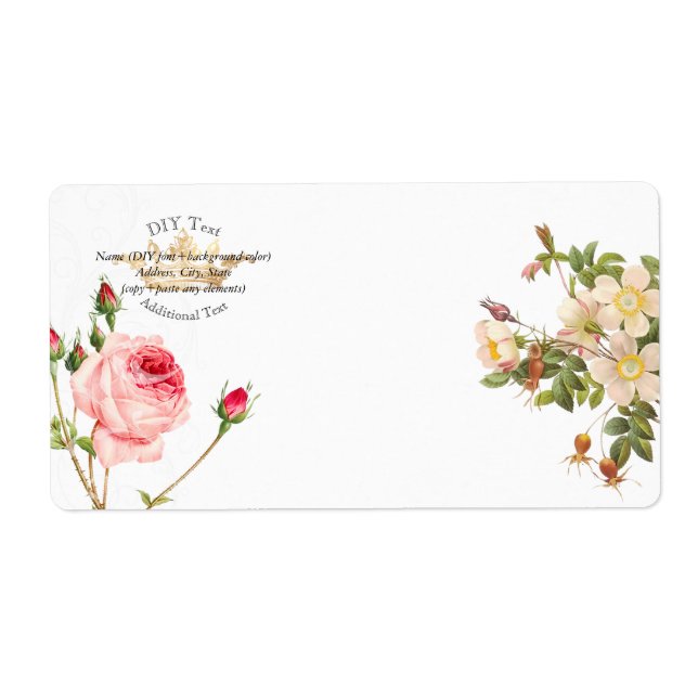 PixDezinesRedoute Vintage Rose/Goldkrone (Vorne)