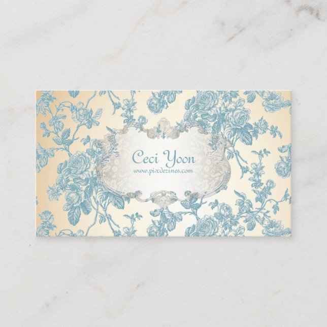 PixDezinves-Toile/blaue Rose/DIY-Hintergrund Visitenkarte (Vorderseite)