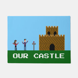 Pixel8bit gamer-Willkommens-Zuhause unser Schloss Fußmatte