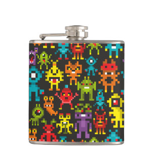 Pixel-8bit-Monster Flachmann