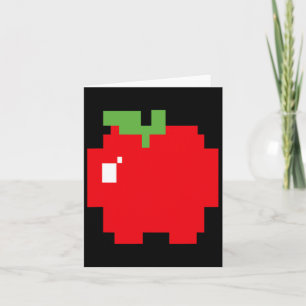 Pixel Apple 80er Retro Arcade Videospiel Halloween Karte