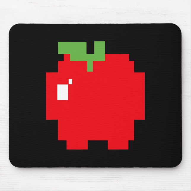 Pixel Apple 80er Retro Arcade Videospiel Halloween Mousepad (Vorne)