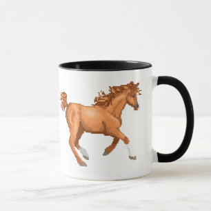Pixel-arabische PferdeTasse Tasse