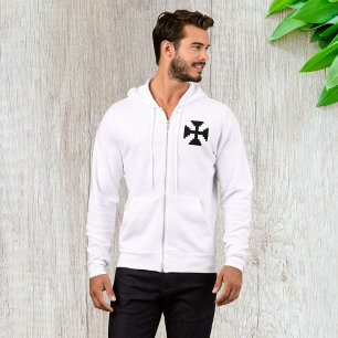 Pixel Art Black Cross Symbol Hoodie