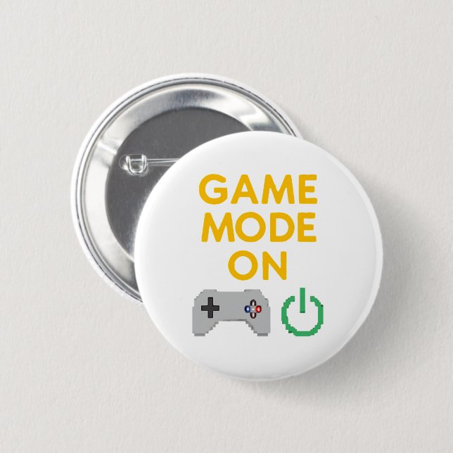 Pixel Art Gaming Design" Button (Vorne & Hinten)