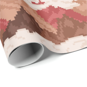 Pixel-Art-Gebirgslandschaftsmuster Geschenkpapier