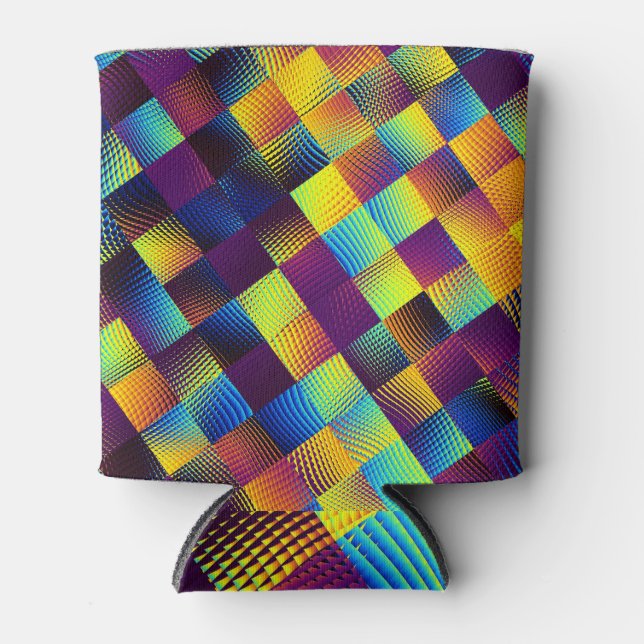 Pixel Art Geometric Abstrakt Dosenkühler (Vorderseite)