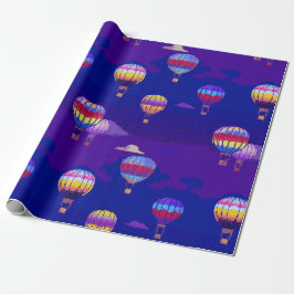 Pixel Art Heißluftballon-Geschenkpapier Geschenkpapier