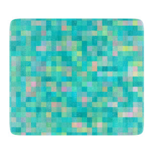 Pixel Art Multicolor Muster Schneidebrett