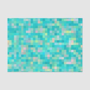 Pixel Art Multicolor Muster Seidenpapier