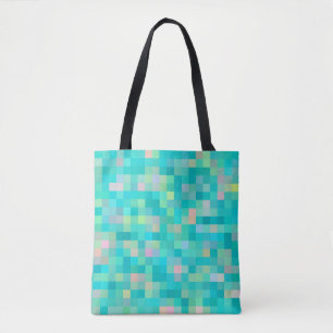 Pixel Art Multicolor Muster Tasche