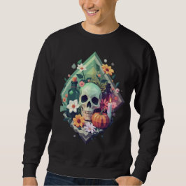 Pixel Art Poison Flasche mit Bläserschädel Sweatshirt