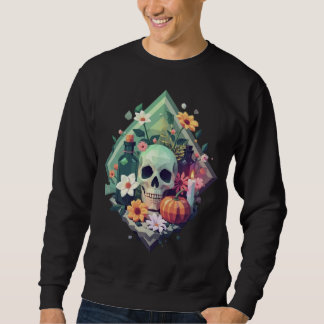 Pixel Art Poison Flasche mit Bläserschädel Sweatshirt