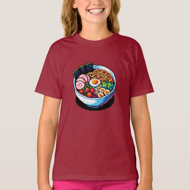Pixel Art Ramen Noodles T-Shirt (Vorderseite)