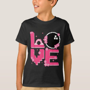 Pixel Art Retro 60er 70er Style Hippie Outfit Lieb T-Shirt