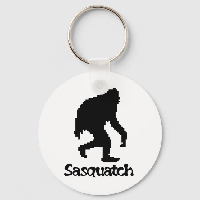Pixel Art Sasquatch Schlüsselanhänger (Vorderseite)